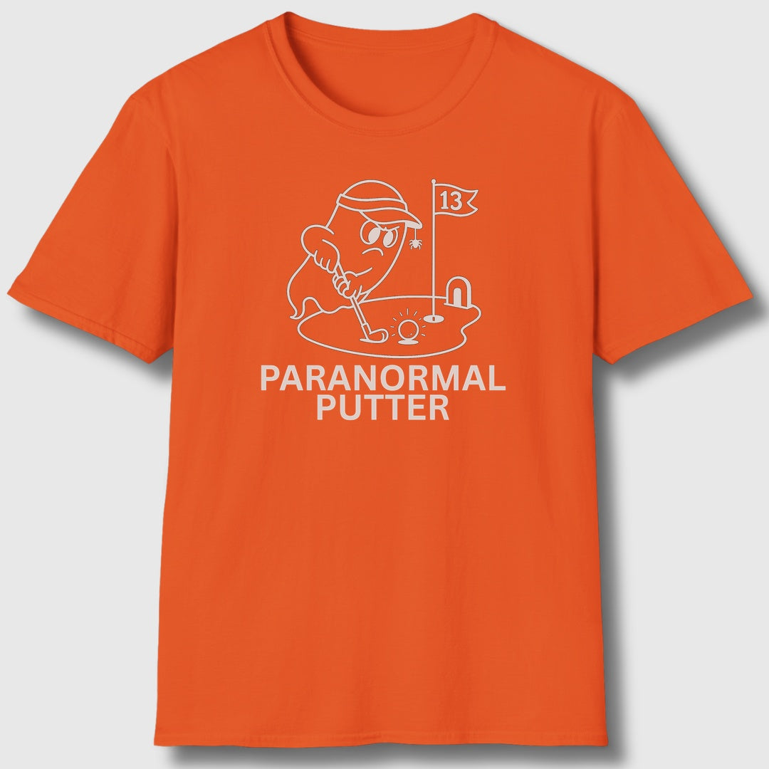 Paranormal Putter - Adult Golf T-Shirt in Orange