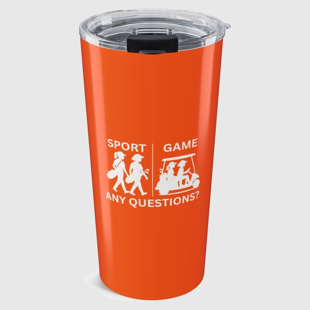 SPORT vs. GAME (Female) - 20oz Tumbler in Orange