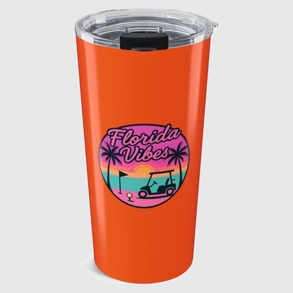 Golf Vibes - Florida Sunshine Edition - 20oz Tumbler in Orange