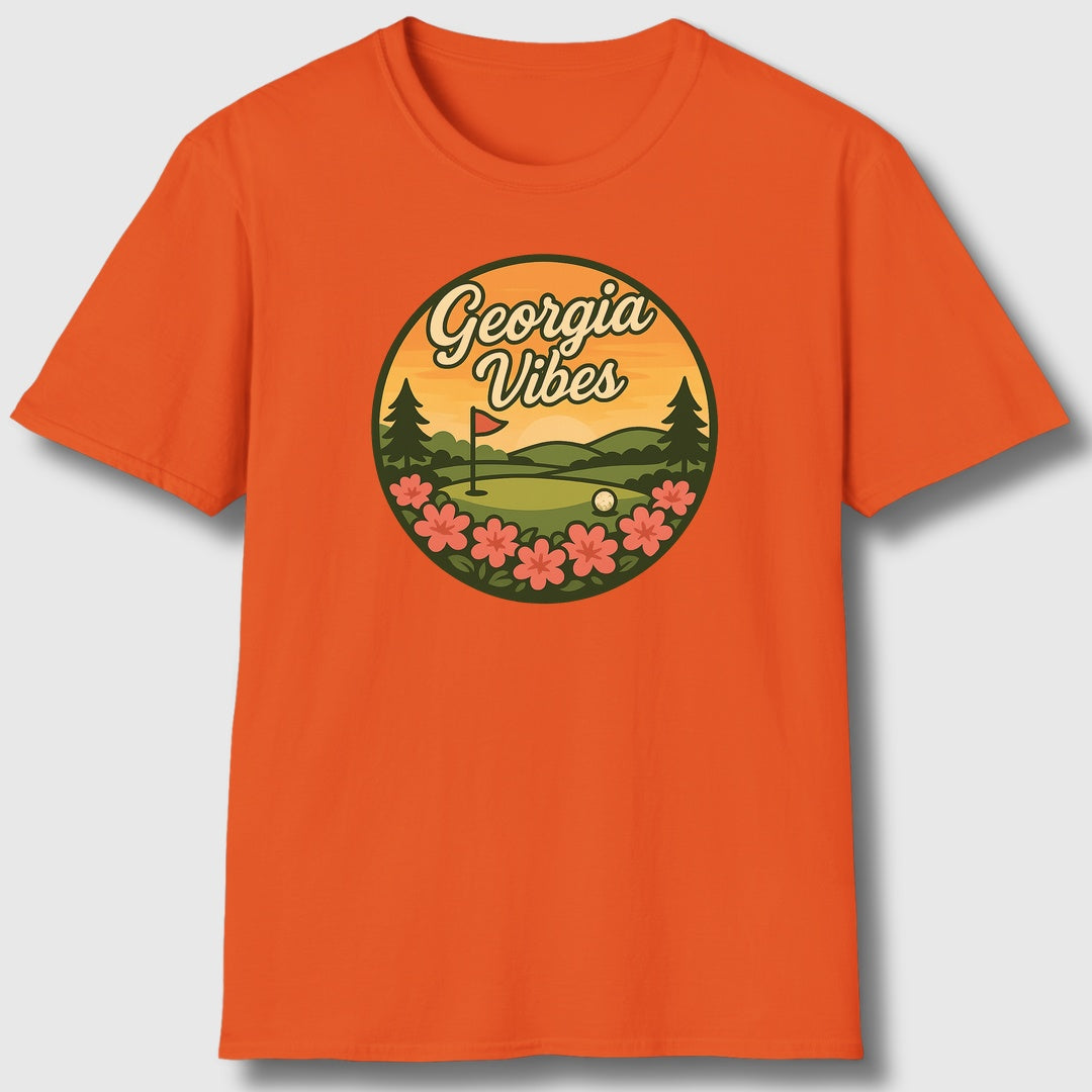 Golf Vibes - Georgia Azalea Edition - Adult Golf T-Shirt in Orange
