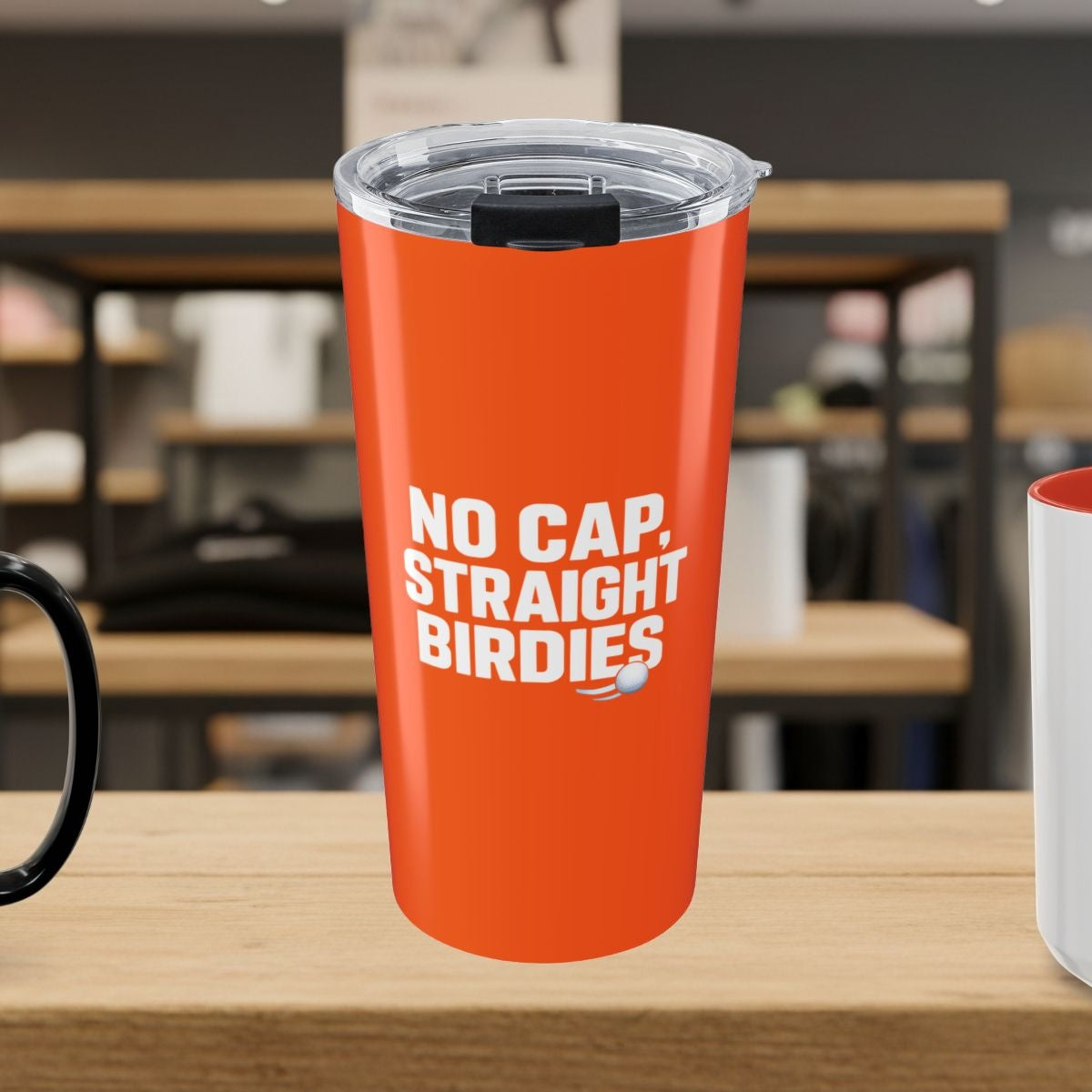 NO CAP, STRAIGHT BIRDIES - 20oz Tumbler in Orange