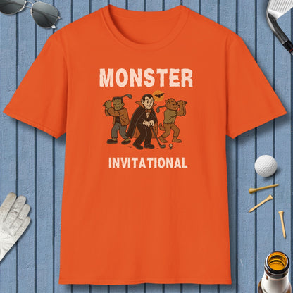 Monster Invitational - Adult Golf T-Shirt in Orange