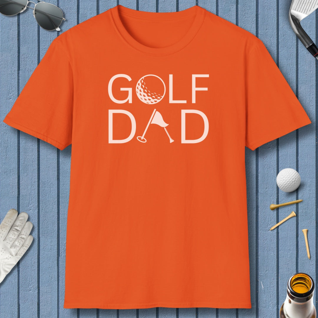 Golf Dad - Adult Golf T-Shirt in Orange