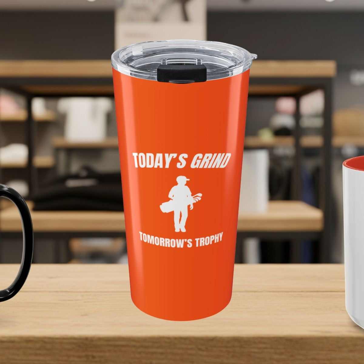 Today's Grind - Tomorrow's Trophy (male) - 20oz Tumbler in Orange