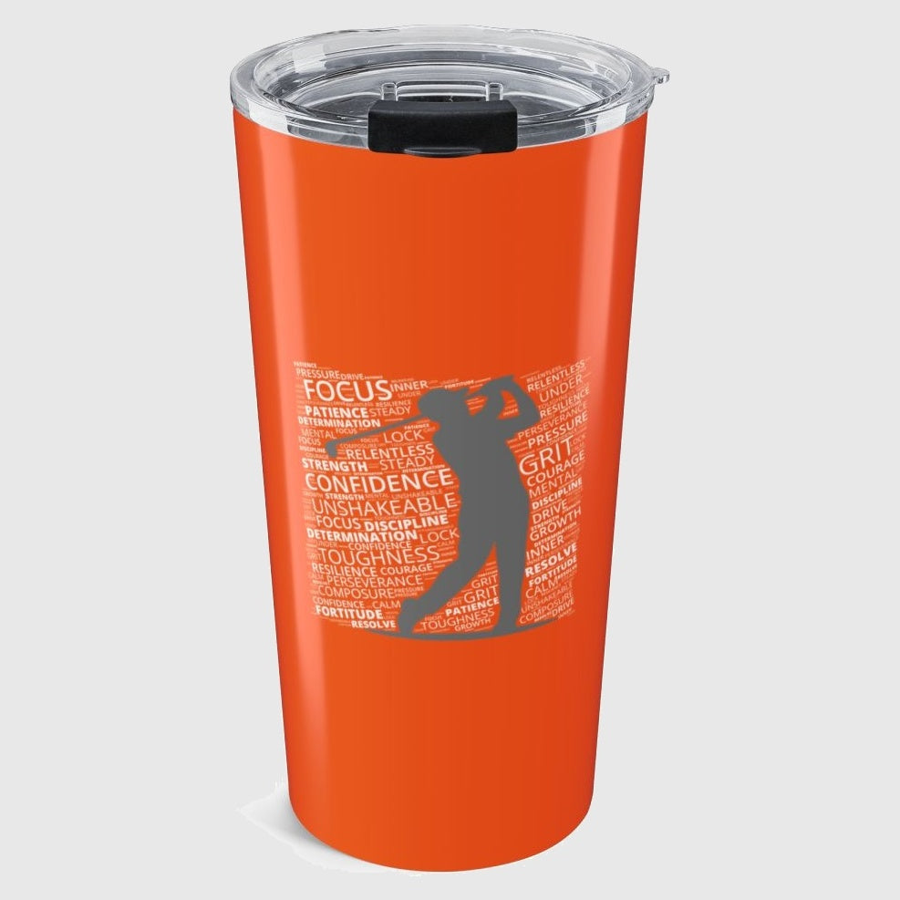Unleash Your Mental Game (Male) - 20oz Tumbler in Orange