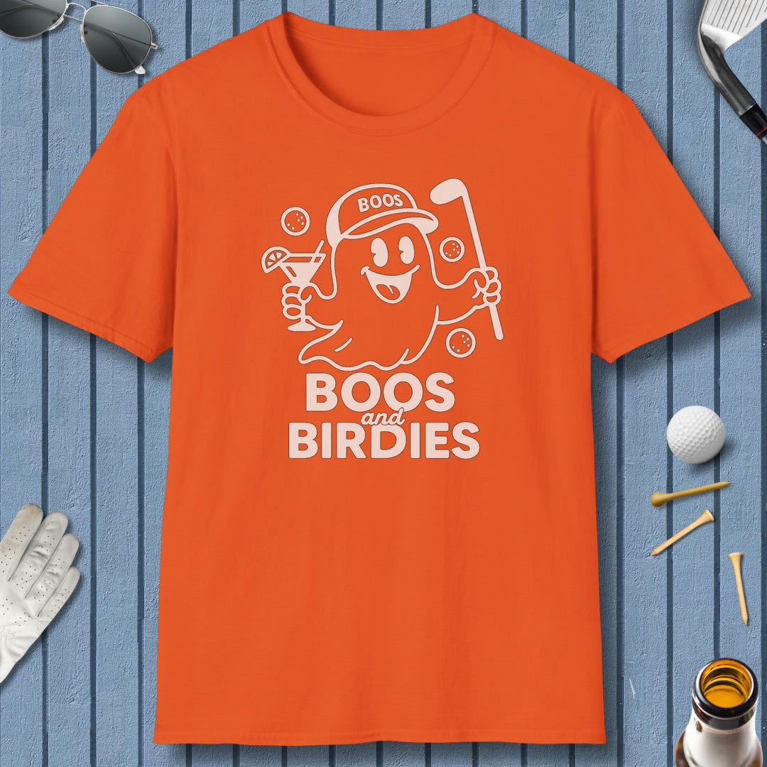 Boos and Birdies - Adult Golf T-Shirt in Orange