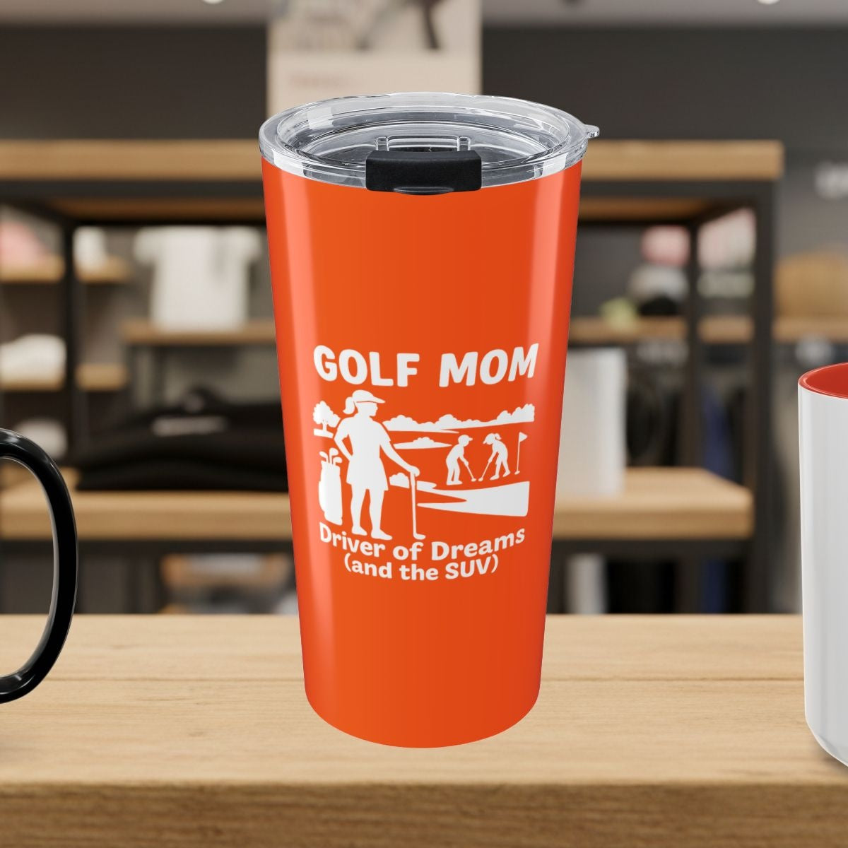 Golf Mom - 20oz Tumbler in Orange