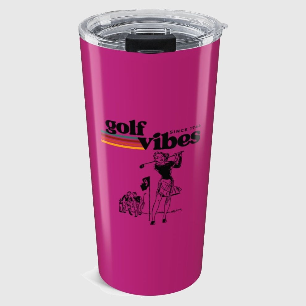 Golf Vibes Retro - 20oz Tumbler in Pink