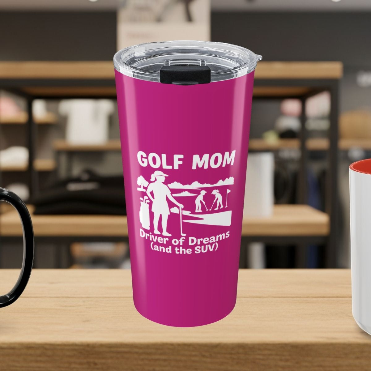 Golf Mom - 20oz Tumbler in Pink