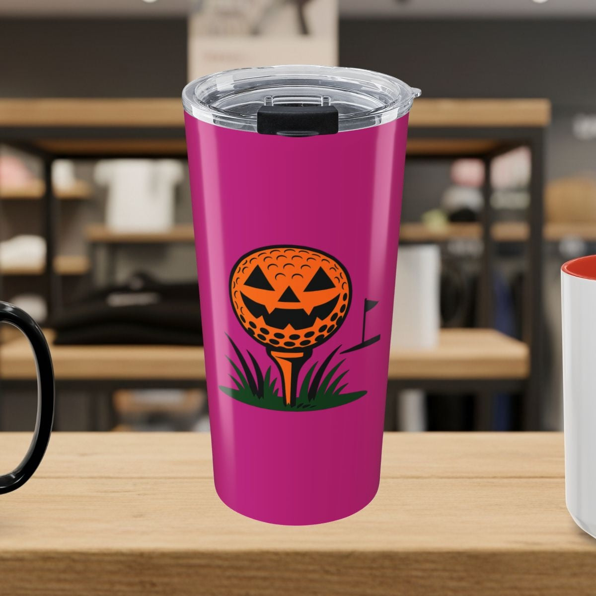 Tee Time Terror - 20oz Tumbler in Pink