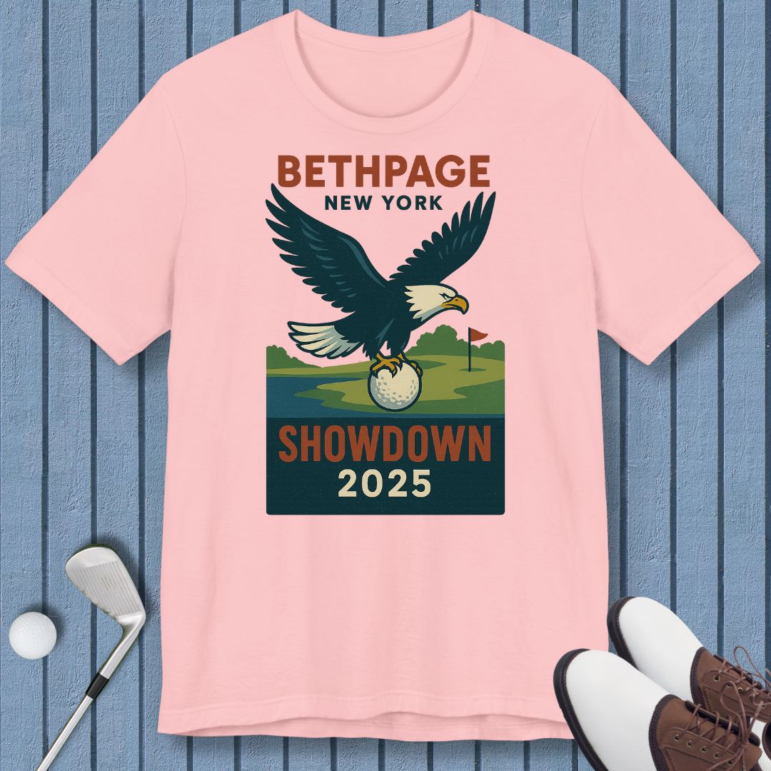 Bethpage Golf 2025 - Eagle - T-shirt in Pink, great for casual wear. Find more fun golf focused products at oneforetheages.com