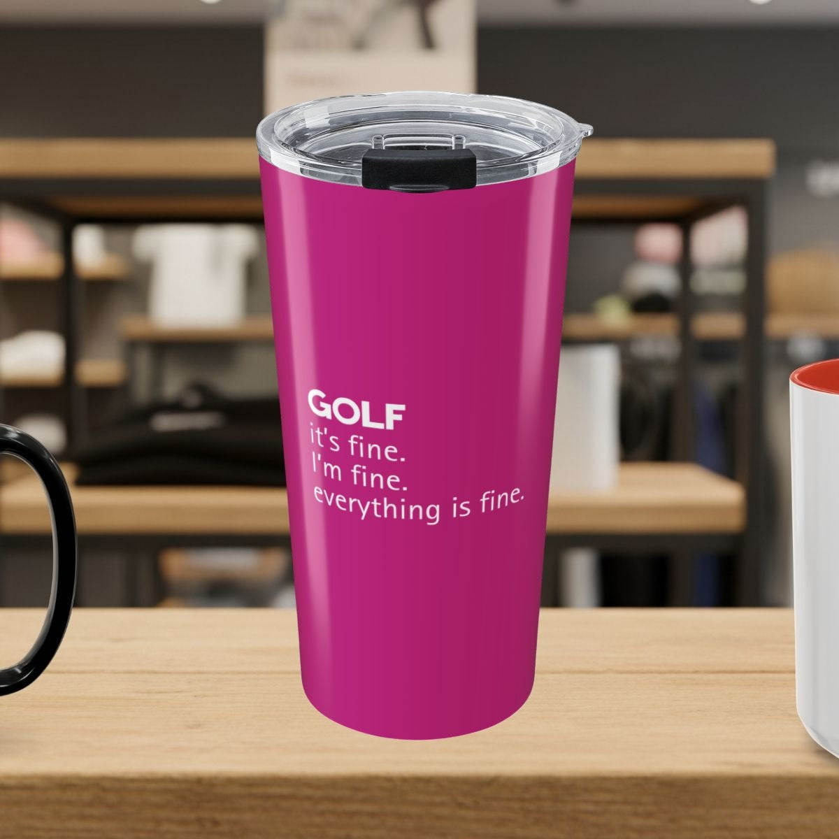 Golf: It's Fine. Everything Is Fine. - 20oz Tumbler in Pink