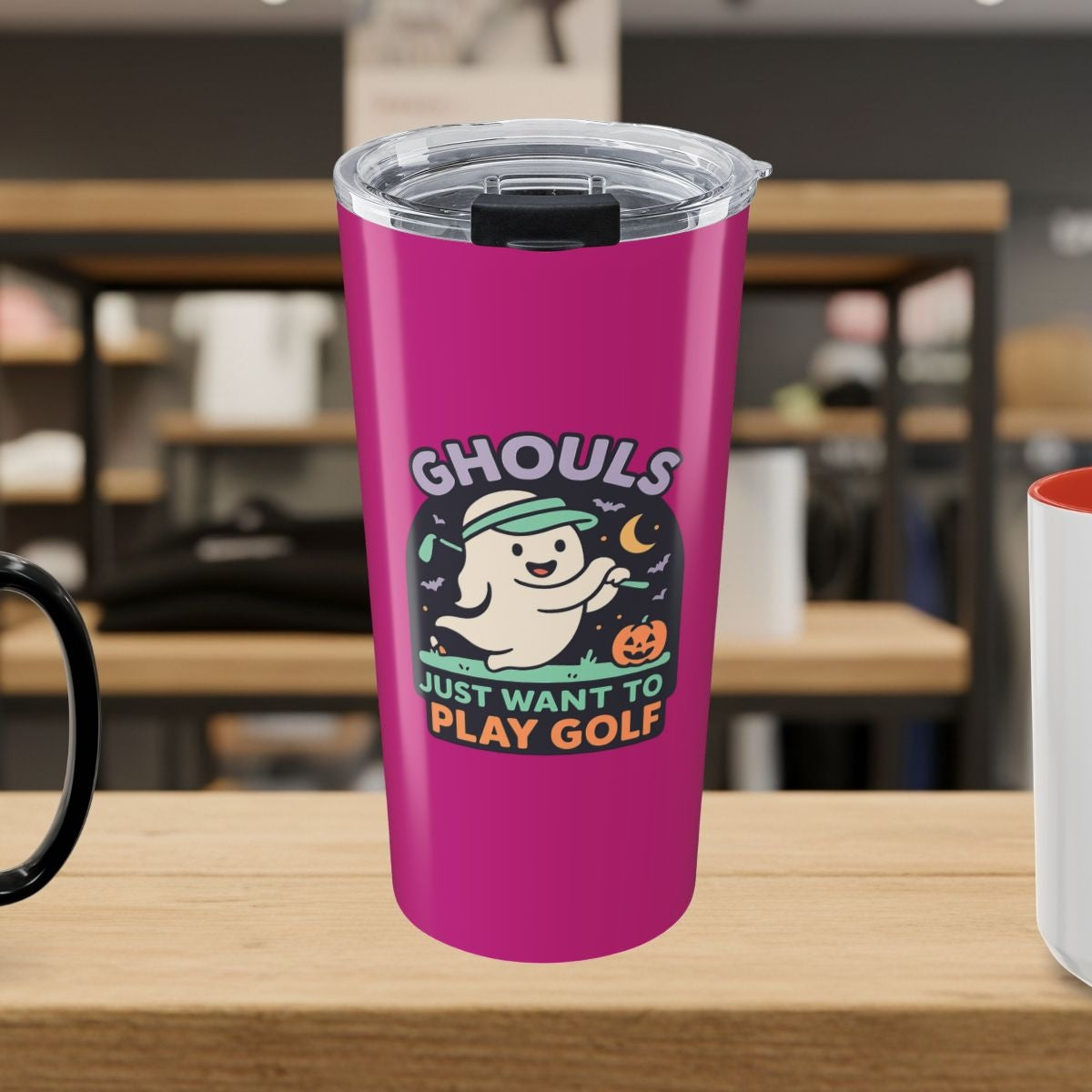 Ghouls Just Wanna Play Golf - 20oz Tumbler in Pink