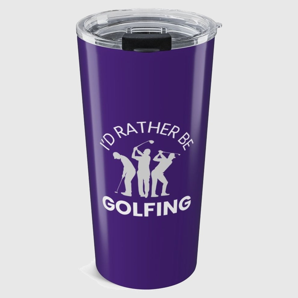 I'd Rather Be Golfing - 20oz Tumbler in Purple