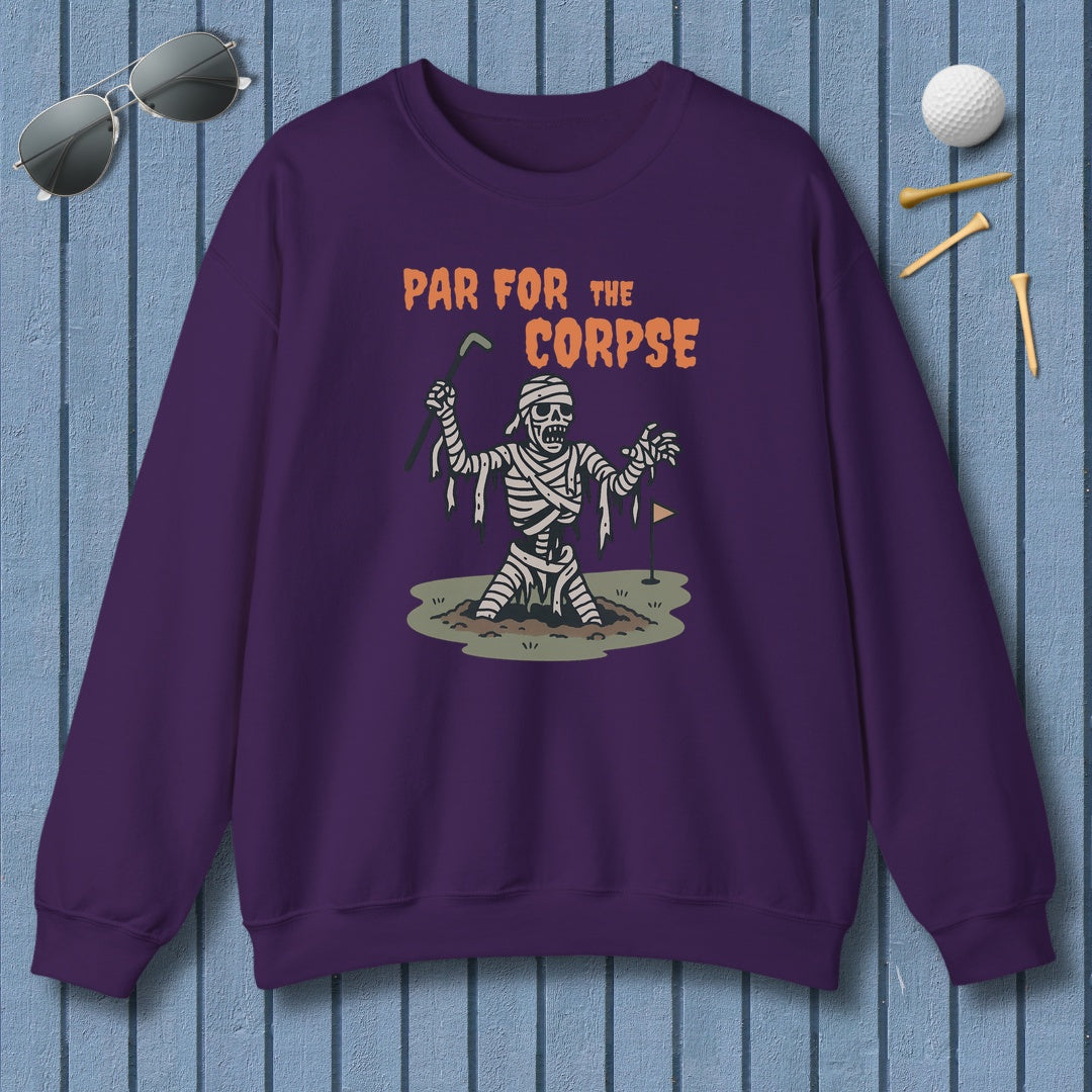 Par for the Corpse - Adult Golf Sweatshirt in Purple