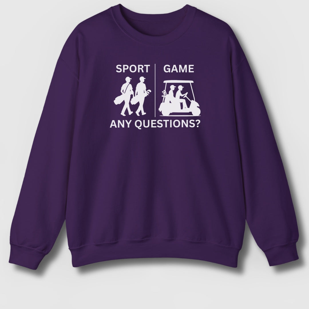 SPORT vs. GAME (Male) - Adult Golf Sweatshirt in Purple