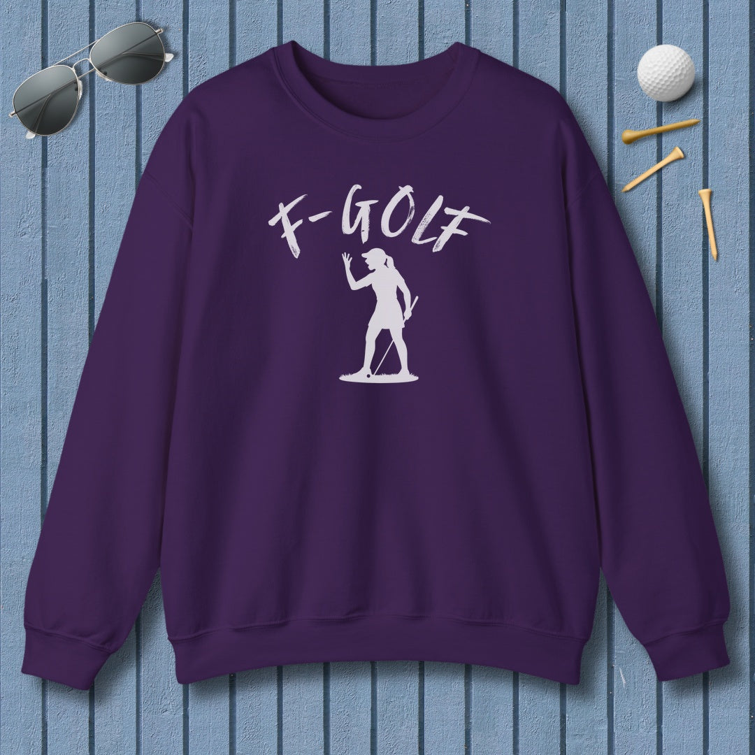 F-Golf (Female) - Adult Golf Sweatshirt in Purple