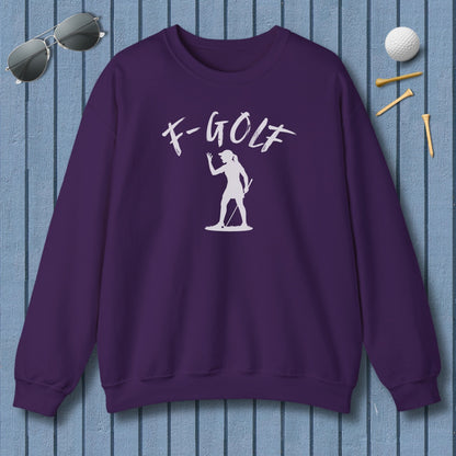F-Golf (Female) - Adult Golf Sweatshirt in Purple