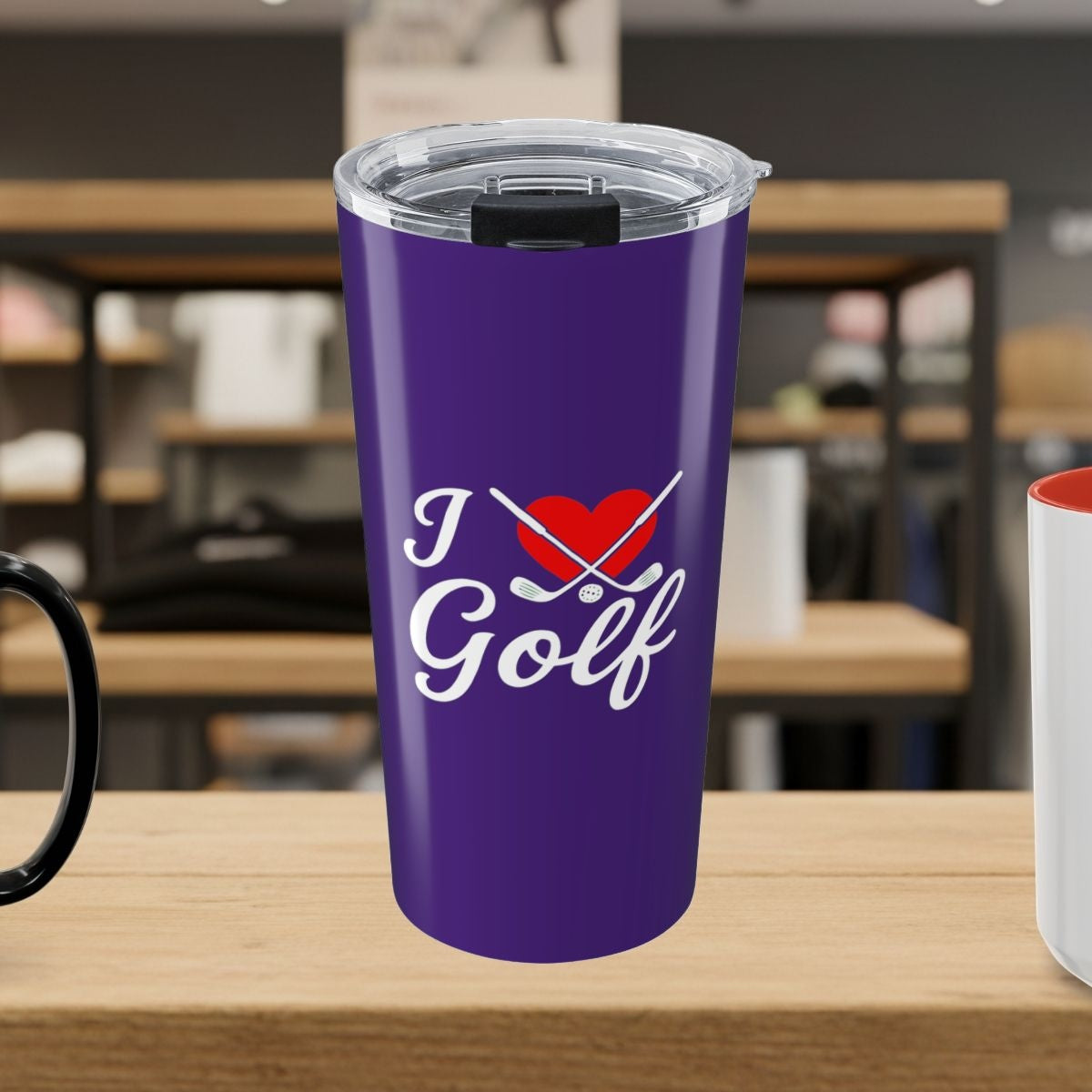 I Love Golf - 20oz Tumbler in Purple