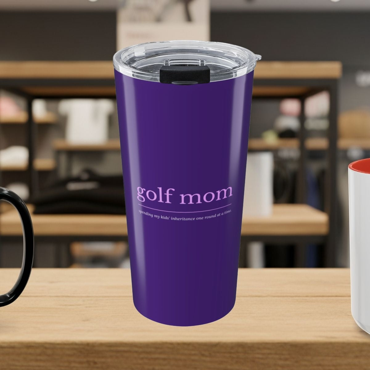 Golf Mom: Inheritance - 20oz Tumbler in Purple