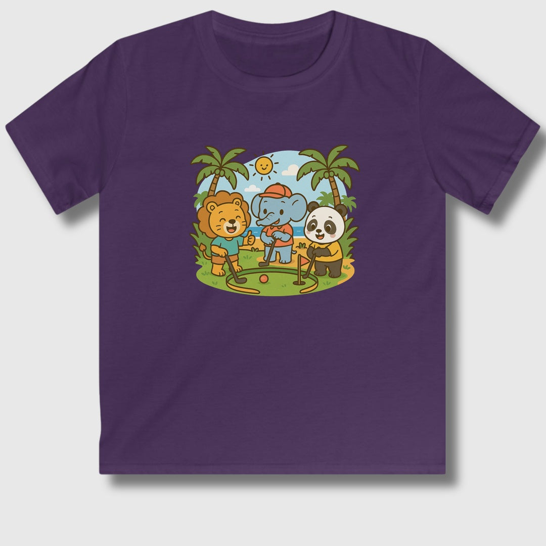 It's a zoo out here - Youth Golf T-Shirt in Purple