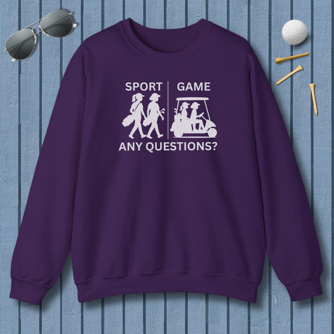 SPORT vs. GAME (Female) - Adult Golf Sweatshirt in Purple