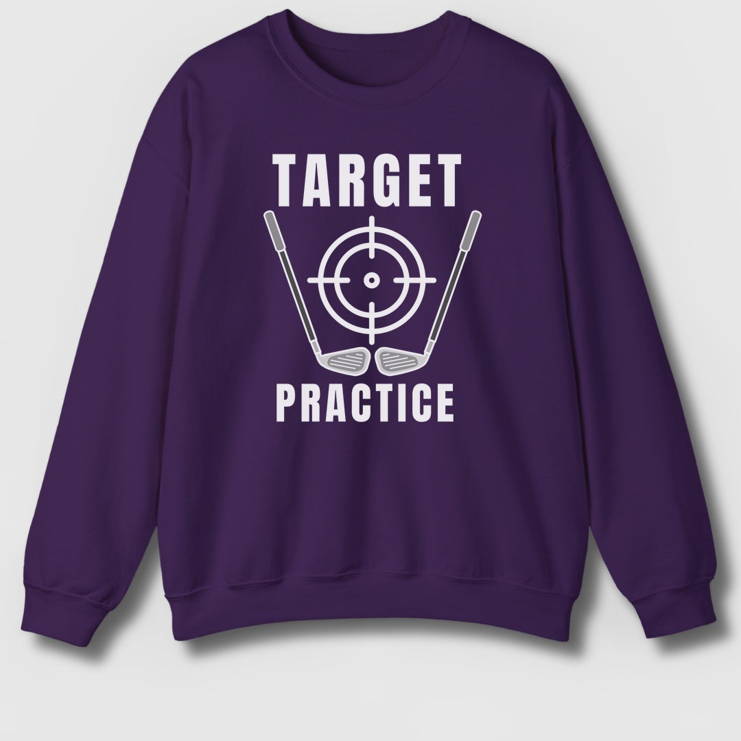 Target Practice - Adult Golf Sweatshirt in Purple
