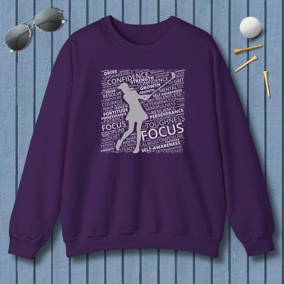 Unleash Your Mental Game (Female) - Adult Golf Sweatshirt in Purple