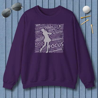Unleash Your Mental Game (Female) - Adult Golf Sweatshirt in Purple