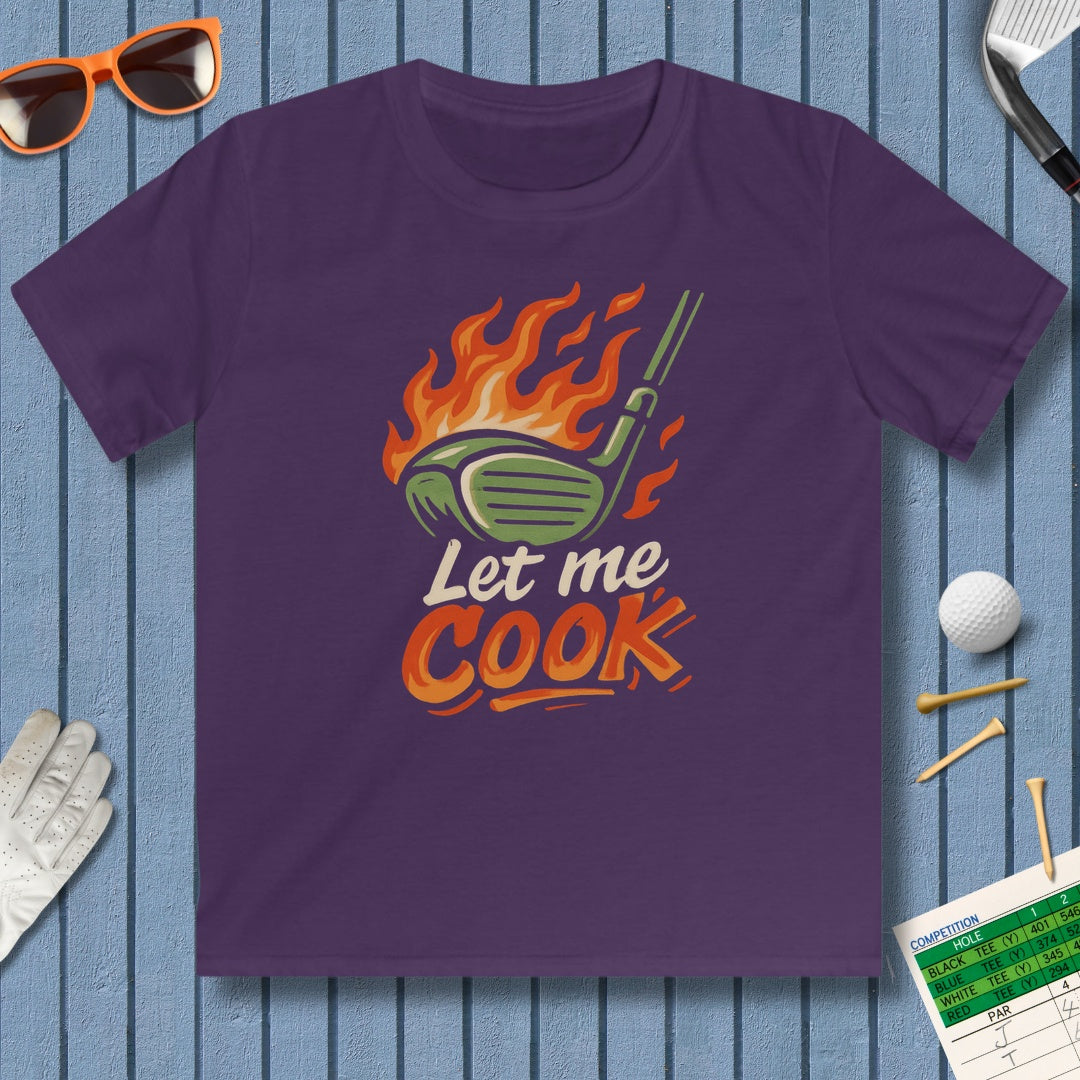 Let Me Cook - Youth Golf T-Shirt in Purple