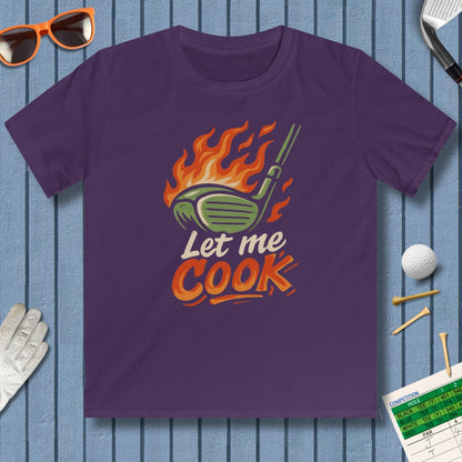 Let Me Cook - Youth Golf T-Shirt in Purple