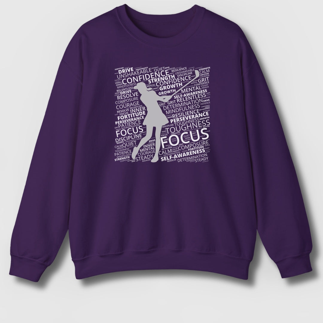 Unleash Your Mental Game (Female) - Adult Golf Sweatshirt in Purple