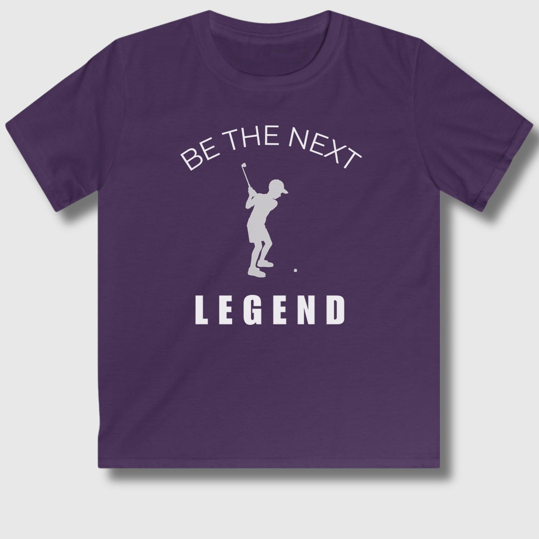 BE THE NEXT LEGEND (Boys) - Youth Golf T-Shirt in Purple
