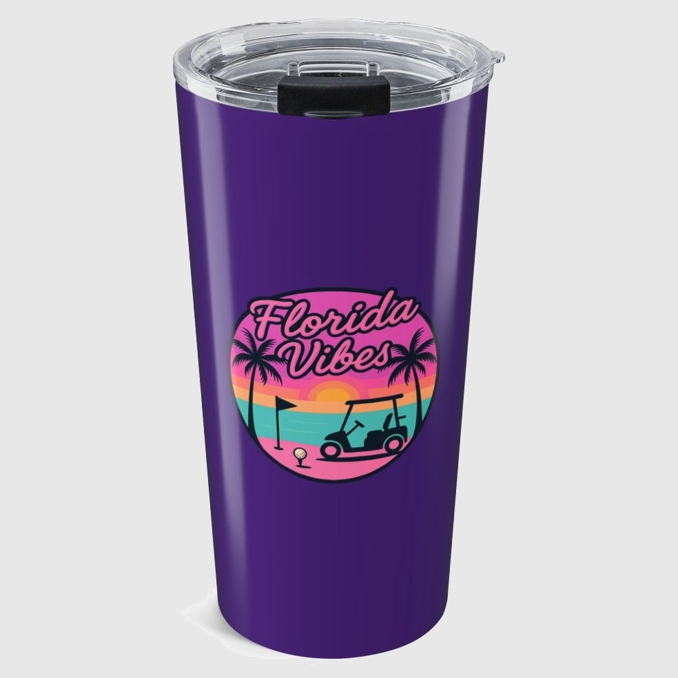 Golf Vibes - Florida Sunshine Edition - 20oz Tumbler in Purple