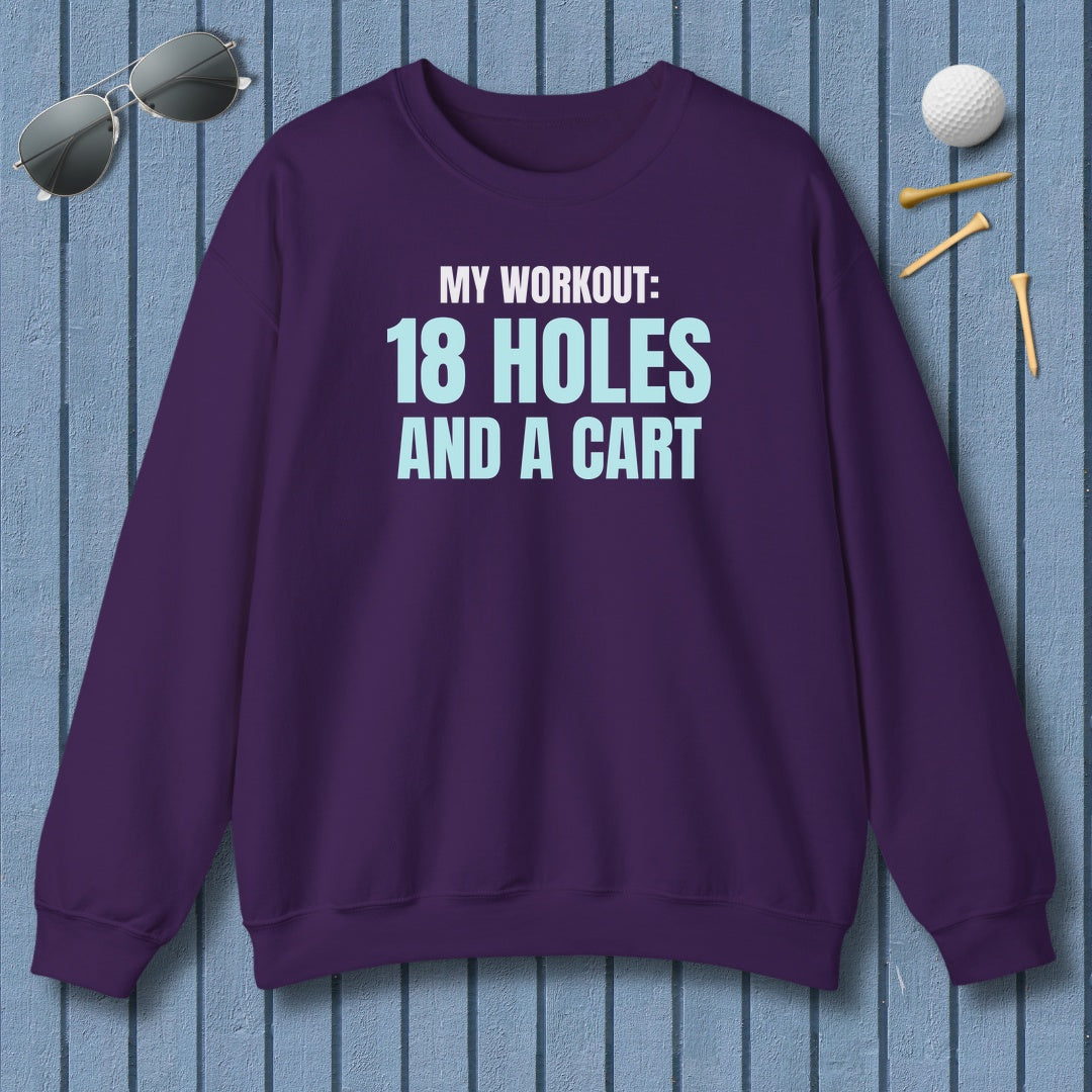 My Workout: 18 Holes - Adult Golf Sweatshirt in Purple