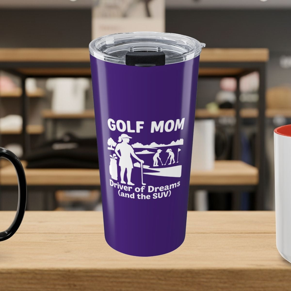 Golf Mom - 20oz Tumbler in Purple