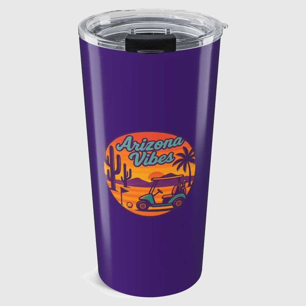 Golf Vibes - Arizona - Desert Edition Golf Destination - 20oz Tumbler in Purple