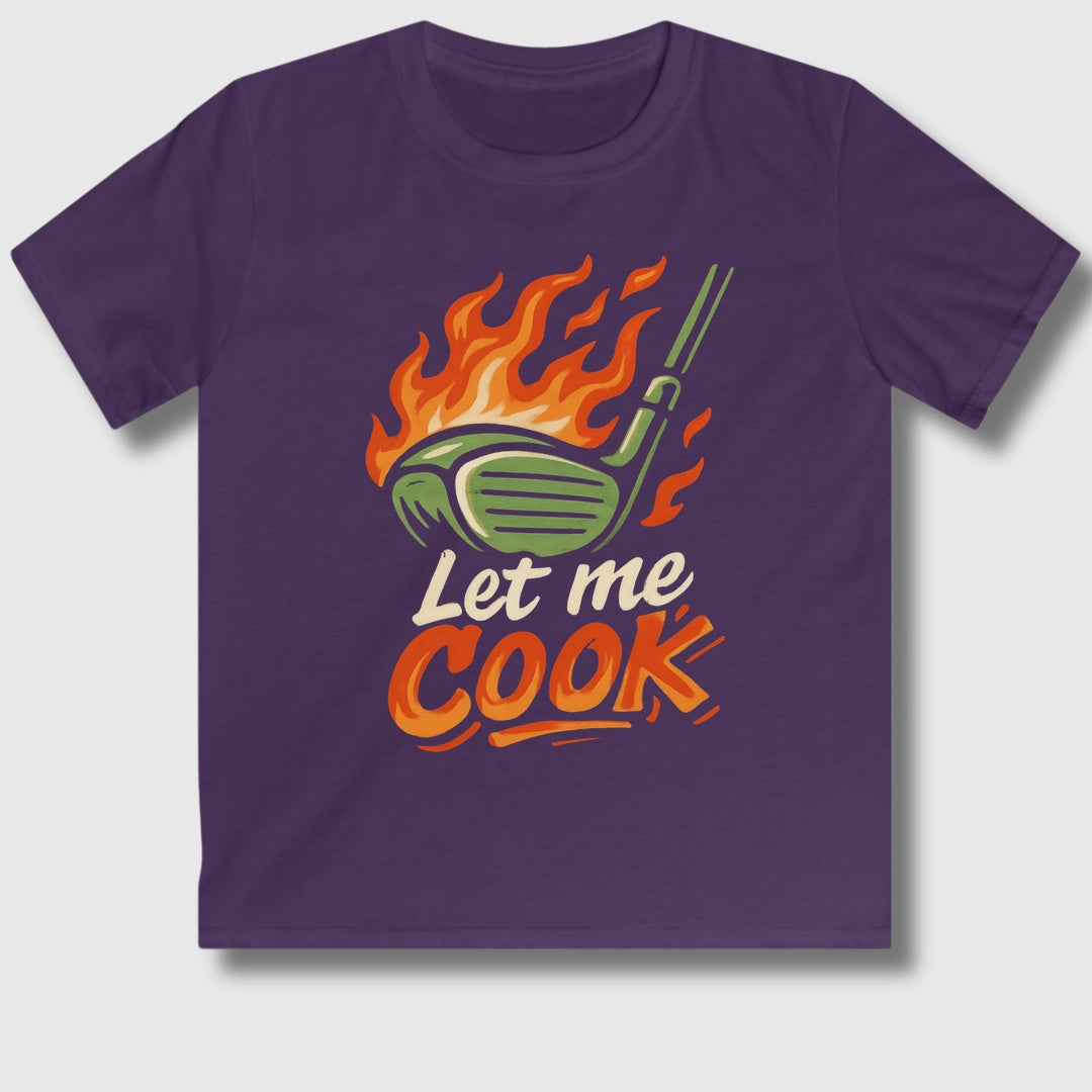 Let Me Cook - Youth Golf T-Shirt in Purple