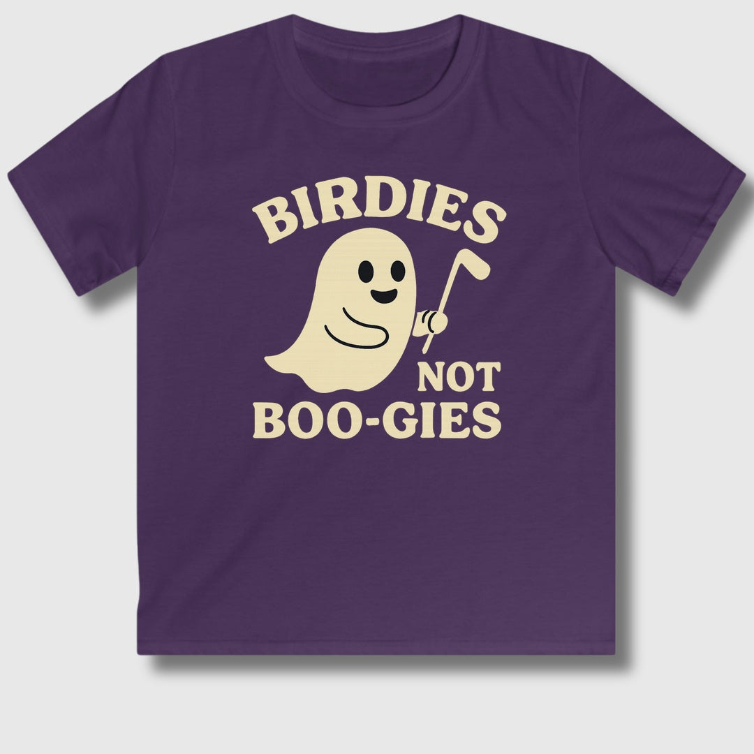 Birdies not BOO-GIES - Youth Golf T-Shirt in Purple