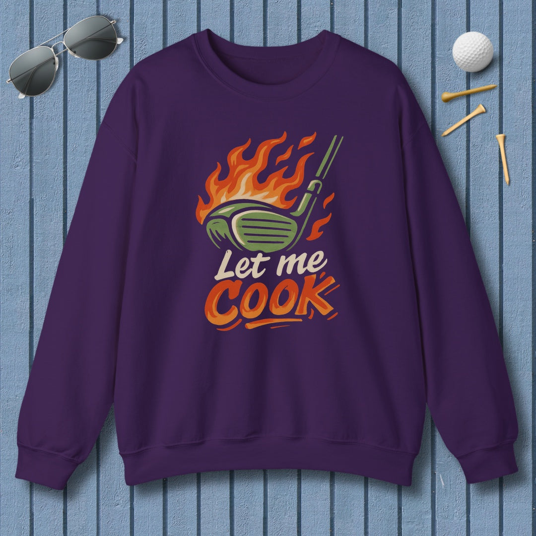 Let Me Cook - Adult Golf Sweatshirt in Purple