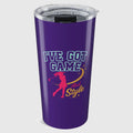 I've Got Game And Style - 20oz Tumbler in Purple
