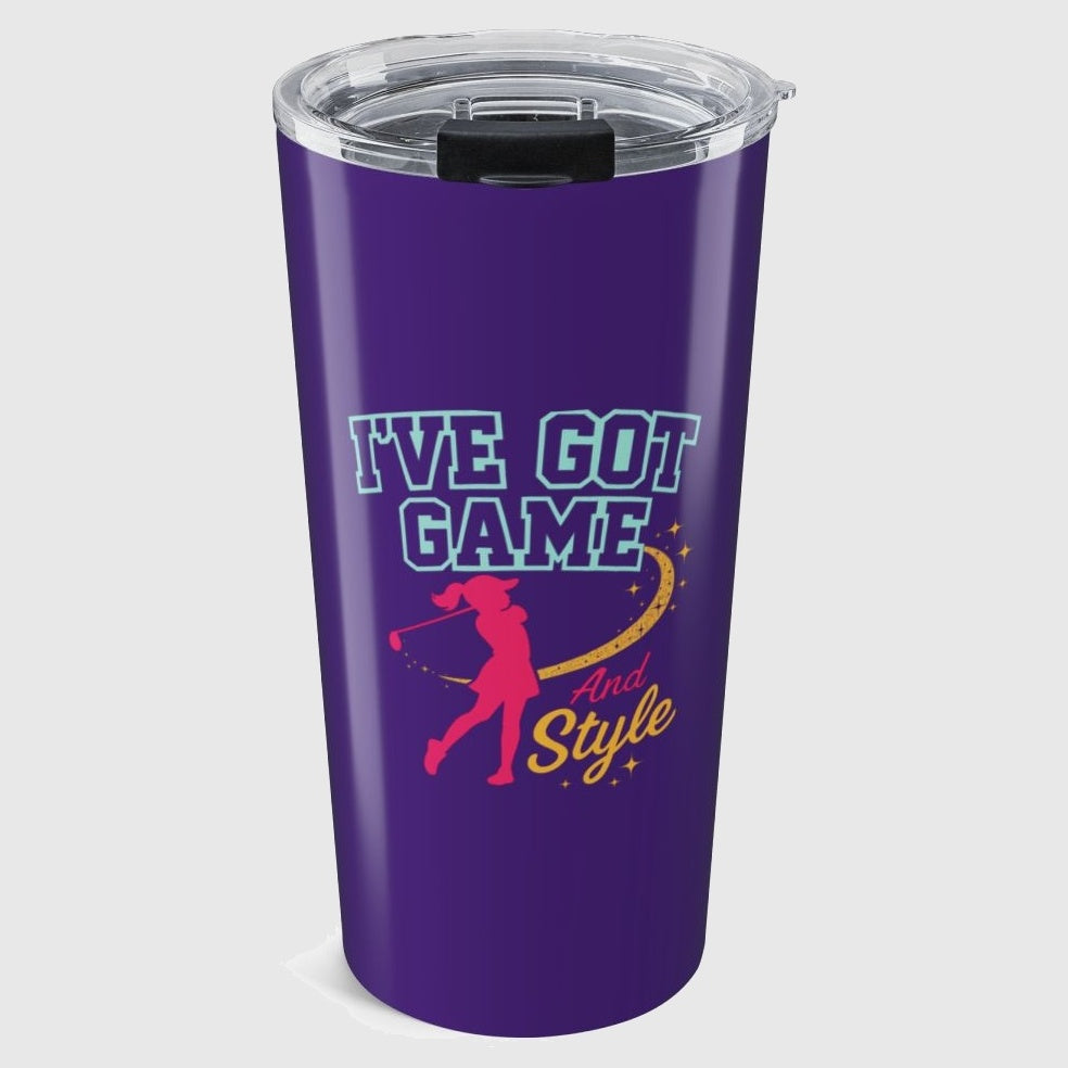 I've Got Game And Style - 20oz Tumbler in Purple