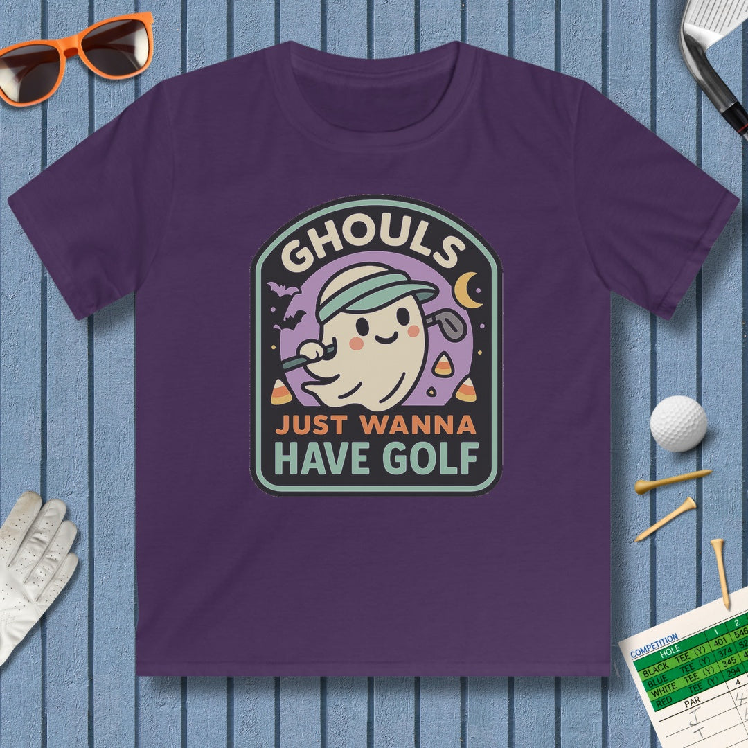 Ghouls Just Wanna Have Golf - Youth Golf T-Shirt in Purple