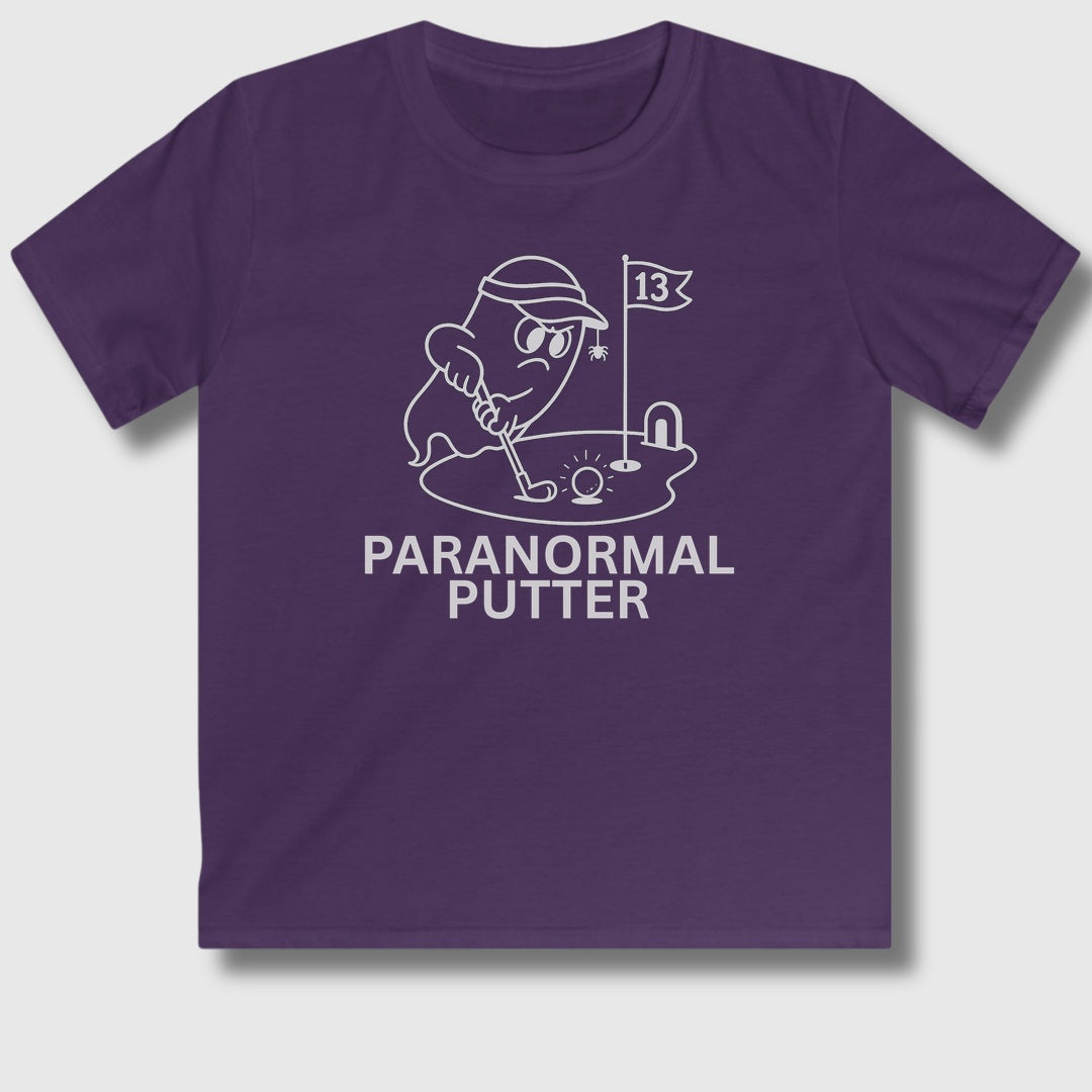 Paranormal Putter - Youth Golf T-Shirt in Purple