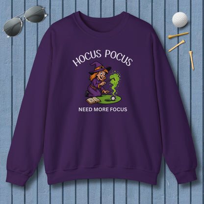Hocus Pocus, Need More Focus - Adult Golf Sweatshirt in Purple