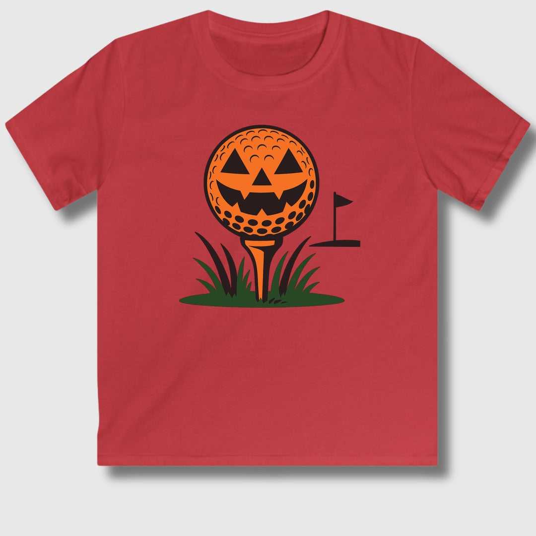 Tee Time Terror - Youth Golf T-Shirt in Red