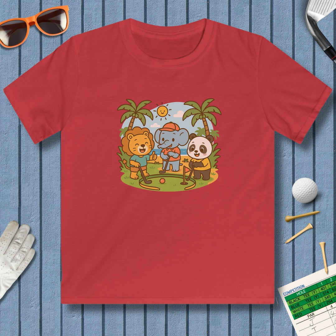 It's a zoo out here - Youth Golf T-Shirt in Red