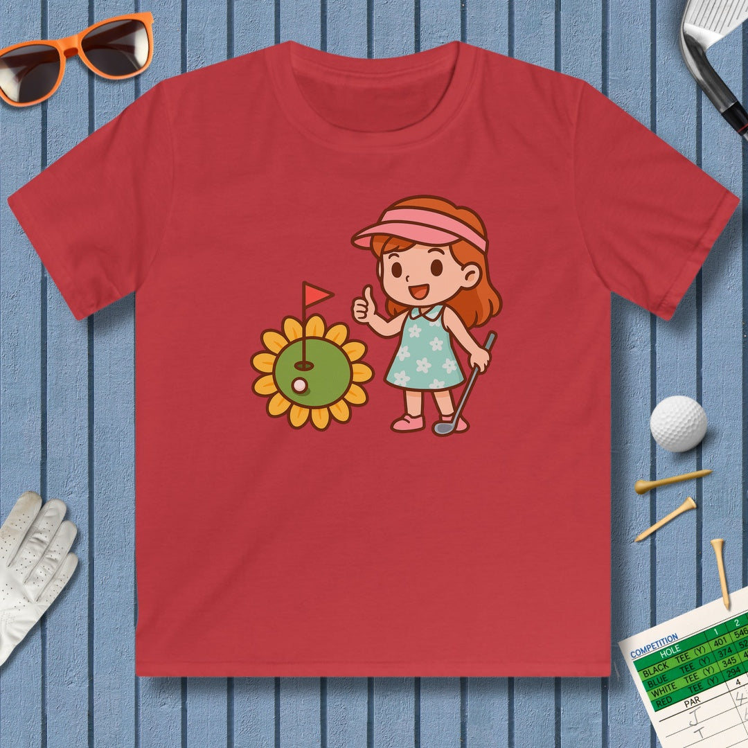 Sunflower Green - Youth Golf T-Shirt in Red
