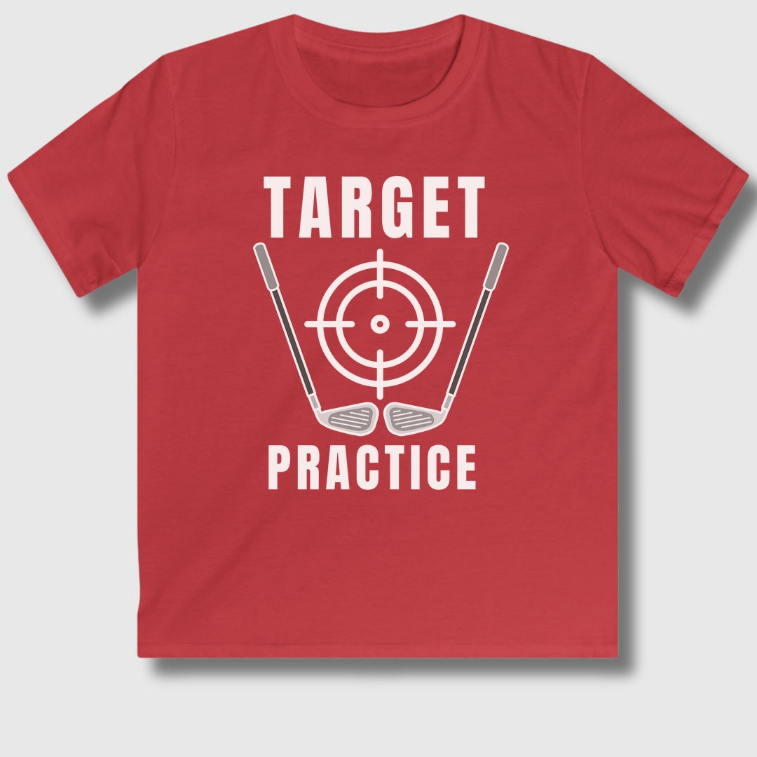Target Practice - Youth Golf T-Shirt in Red