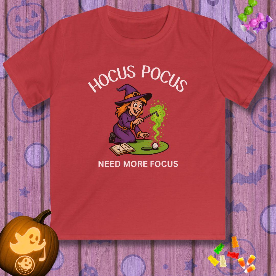 Hocus Pocus, Need More Focus - Youth Halloween Golf T-Shirt